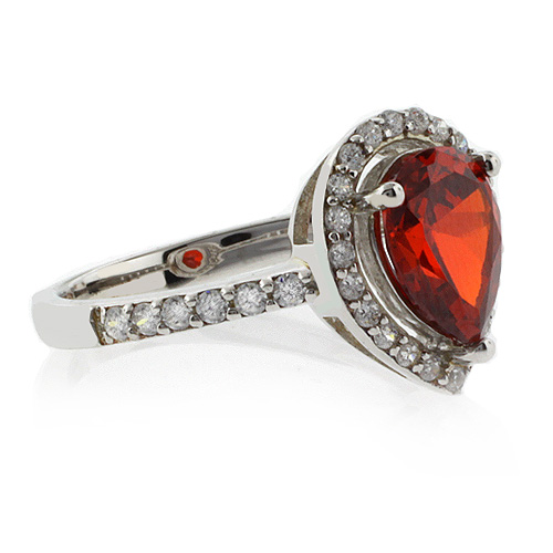 Online Jewelry  Rings  Fire Opal 925 Sterling Silver Ring