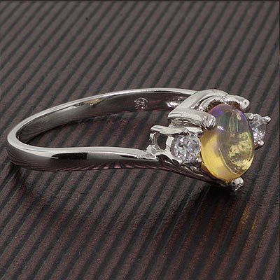 Authentic Mexican Jelly Opal .925 Silver Ring