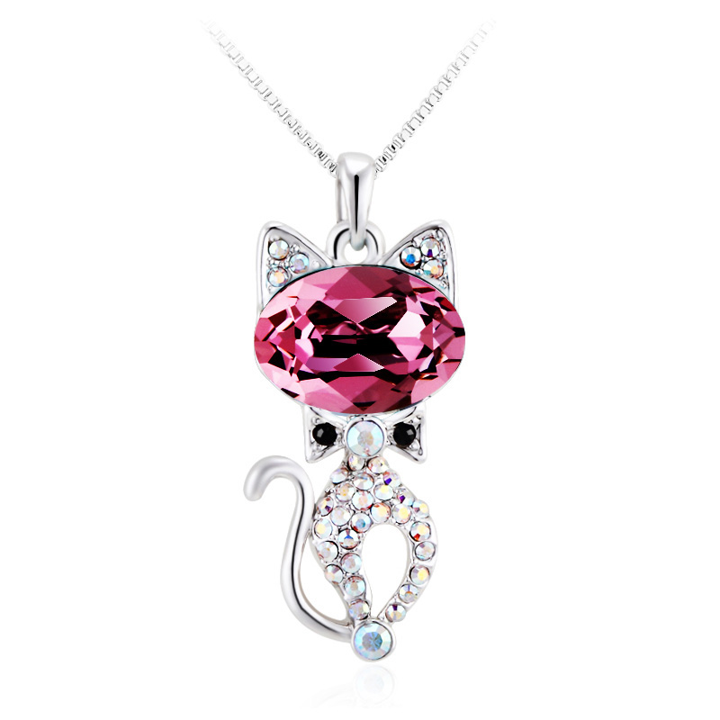 Swarovski crystal new arrivals cat necklace