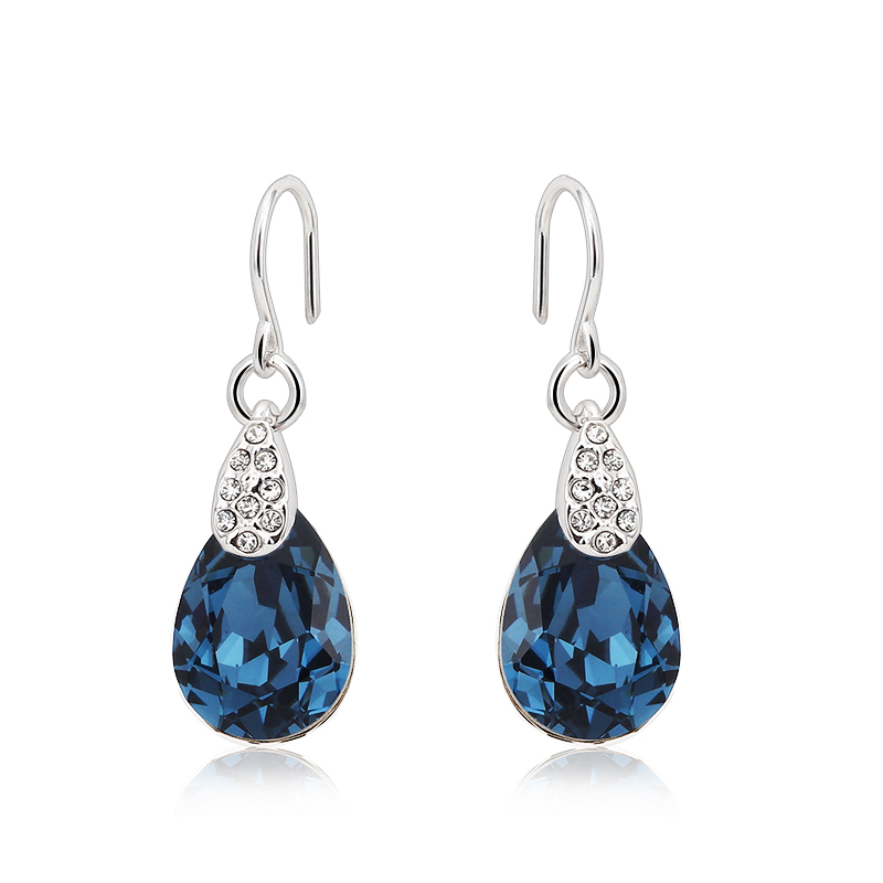 Hermosos Swarovski Forma Gota Azul