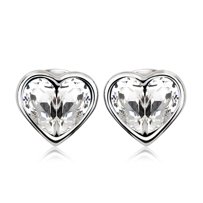 Heart Shaped Crystal Earrings | lupon.gov.ph