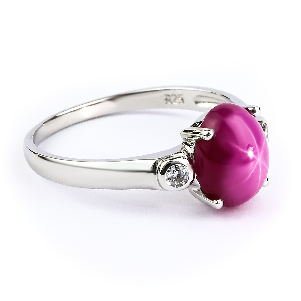 Star Ruby Silver Ring