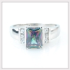 Mystic Topaz Diamond Ring
