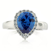 Anillo de Plata de Ley con Gema de Topacio Azul