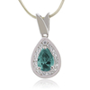 Dije de Plata .925 con Alejandrita Verde Azul