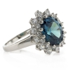 Anillo de Alejandrita Azul a Verde en Plata .925