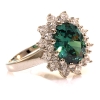Anillo de Alejandrita Azul a Verde en Plata .925
