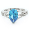 Anillo de Plata Esterlina y Topacio Azul