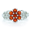 Genuine Mexican Fire Opal .925 Silver Ring