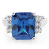 Magnifico Anillo de Plata con Topacio Azul