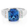 Anillo de Plata .925 con una Gema de Topacio Azul