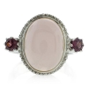 Hermoso Anillo de Plata con Jade y Amatista
