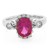 Oval Cut Authentic Pink Topaz .925 Silver Ring