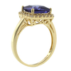 Anillo de Plata con Chapa de Oro y Tanzanita