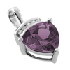 Dije de Plata de Ley con Alejandrita Bicolor ( Morado/Azul )