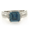 Asscher Cut Color Changing Alexandrite Stone Ring