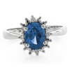 Elegante Anillo de Plata .925 con Topacio Azul