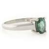 Anillo de Plata de Ley con Turmalina Verde