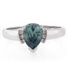 Anillo de Plata con Alejandrita en Corte de Pera