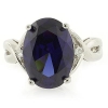 Magnífico Anillo de Plata con Zafiro Azul