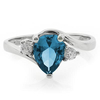 Hermoso Anillo de Topacio Azul