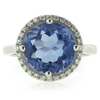 Anillo de Alejandrita Azul a Morado en Plata