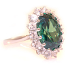 Hermoso Anillo de Plata con Alejandrita en Corte Ovalado