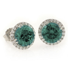 Preciosos Aretes de Alejandrita ( Azul/Verde ) en Plata .925