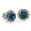 Preciosos Aretes de Alejandrita ( Azul/Verde ) en Plata .925