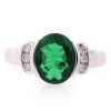 Anillo de Plata .925 con una Gema de Esmeralda