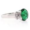 Anillo de Plata .925 con una Gema de Esmeralda