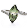 Anillo de Plata y Turmalina en Corte Marquise