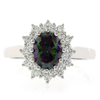 Emerald Cut Sterling Silver Tanzanite Ring