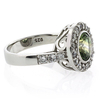 Anillo de Plata y Turmalina en un Diseño Antiguo