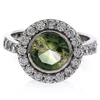 Anillo de Plata y Turmalina en un Diseño Antiguo