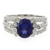 Anillo de Zafiro Azul en Plata de Ley .925
