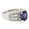 Anillo de Zafiro Azul en Plata de Ley .925