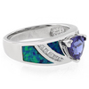 Anillo de Opalo con Tanzanita en Plata