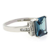 Anillo de Plata Fina con Alejandrita ( Rosa/Morado )