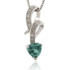 Precioso Dije de Corazón en Plata .925 con Alejandrita