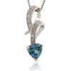 Precioso Dije de Corazón en Plata .925 con Alejandrita