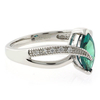 Anillo de Plata Fina con Alejandrita Bicolor ( Azul/Verde )