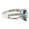 Anillo de Plata Fina con Alejandrita Bicolor ( Azul/Verde )