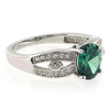 Anillo de Plata Fina con Alejandrita ( Azul/Verde )