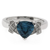 Anillo de Plata Fina de Ley con Alejandrita Azul a Verde