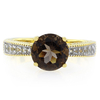 Anillo de Topacio con Baño de Oro