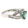 Anillo de Plata Fina con Alejandrita Bicolor ( Verde/Azul )