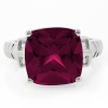 Anillo de Rubí Rojo en Plata de Ley .925