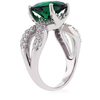 Precioso Anillo de Plata de Ley con Esmeralda