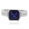 Anillo Lujoso de Zafiro en Plata .925